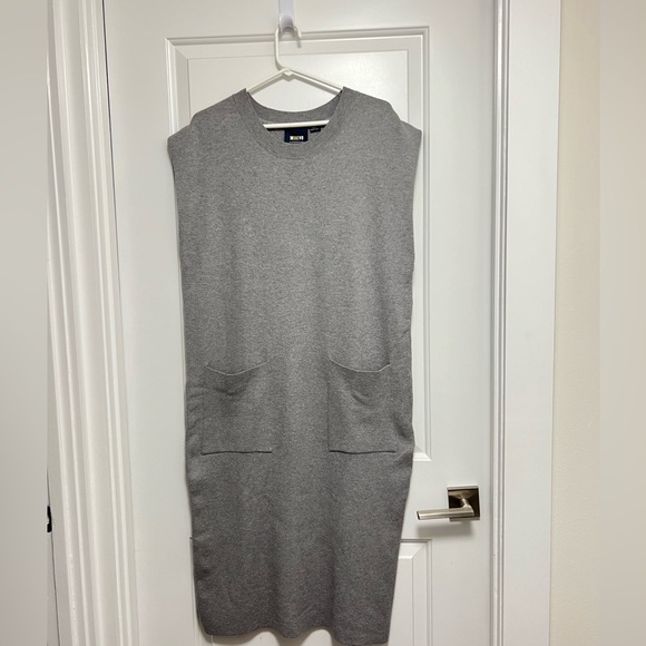 Anthropologie Maeve Muscle Column Midi Dress On Gray  SIZE Medium - Picture 2 of 11